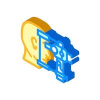 vision screening optometry eye isometric icon illustration vector