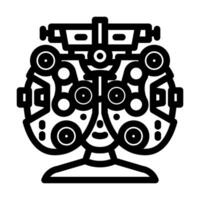 health check optometry vision eye line icon illustration vector