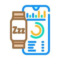 sleep tracker smart home color icon illustration vector