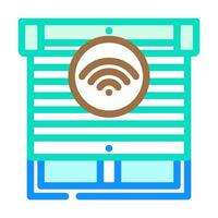 automated window blinds smart home color icon illustration vector