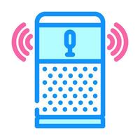 voice controlled assistant smart home color icon illustration vector