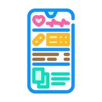 digital health monitoring smart home color icon illustration vector