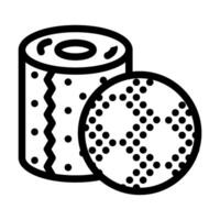 embossed pattern toilet paper line icon illustration vector