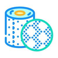 embossed pattern toilet paper color icon illustration vector