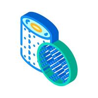 embossed pattern toilet paper isometric icon illustration vector
