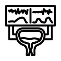 urodynamic testing urology line icon illustration vector