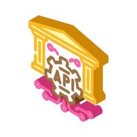 open banking api fintech isometric icon illustration vector