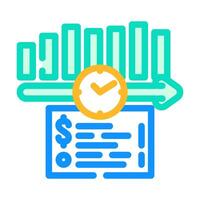 real time spending insights fintech color icon illustration vector