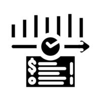 real time spending insights fintech glyph icon illustration vector
