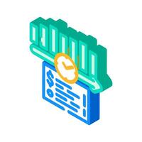 real time spending insights fintech isometric icon illustration vector