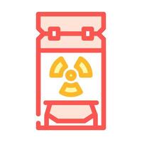 radiation hazardous container radioactive pollution color icon illustration vector