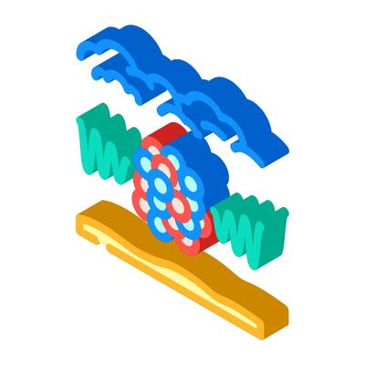 particles air radioactive pollution isometric icon illustration