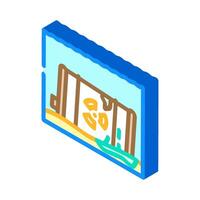 radiactive waste leaking into ocean radioactive pollution isometric icon illustration vector