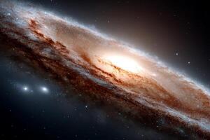 Discovering the mesmerizing beauty of the Andromeda galaxy swirling in the cosmos at the edge of time and space photo