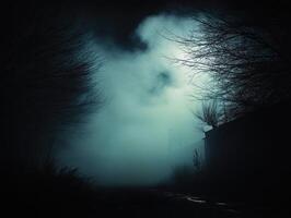 Paranormal image with creepy background photo