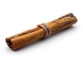 cinnamon stick tied with string, used for cleansing and spiritual practices. photo