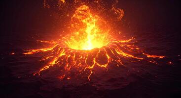 Volcano Eruption Lava Magma Heat photo