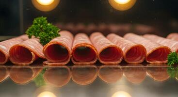 Rolled Salami with Parsley photo