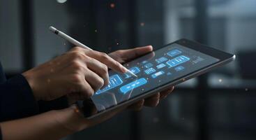 Tablet with Chat Interface and Stylus photo