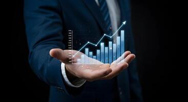 Increasing Graph on Palm photo