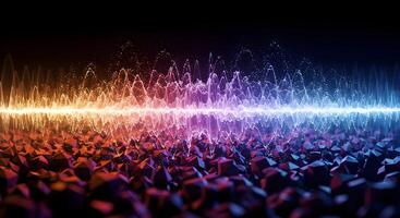 Abstract Sound Wave with Geometric Shapes photo