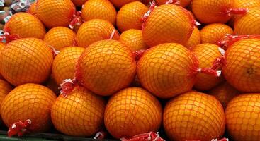 Oranges in Orange Netting photo