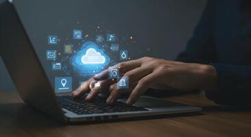 Data Cloud Computing on Laptop photo