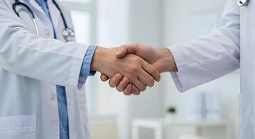 Doctor Handshake with nurse photo