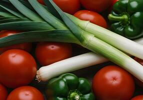 Leek Pepper and Tomato photo