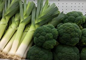 Leek and Broccoli Vegetable photo