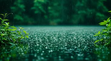 Rain Water Surface Greenery photo