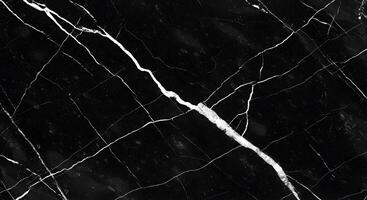 Black Marble Background with White Veins photo