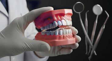 Jaw Model and Dental Instruments for Training photo