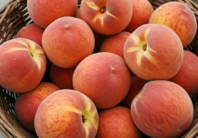 Peach in Basket photo