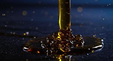 Pouring Liquid - Stream of Gold Syrup photo