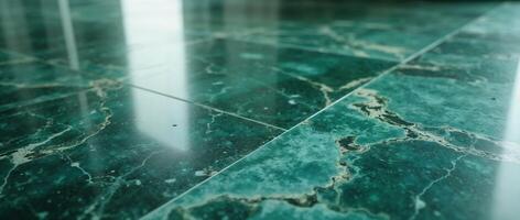 Polished green marble tiles with natural stone pattern photo