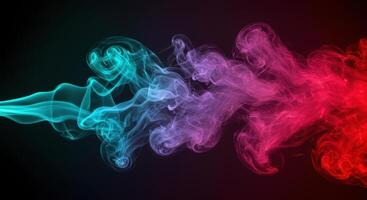 Colorful Smoke Effect on Dark Background photo