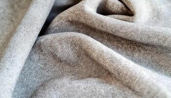 Grey Textured Fabric Draped Softly for background photo