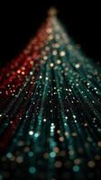 Vibrant display of colorful lights creating a festive atmosphere during the holiday season photo
