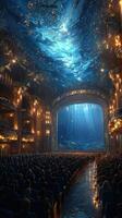 Underwater theater experience captivates audience with mesmerizing light and atmosphere photo