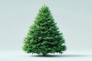 Beautiful green Christmas tree with full branches displayed indoors for festive celebrations and holiday joy photo