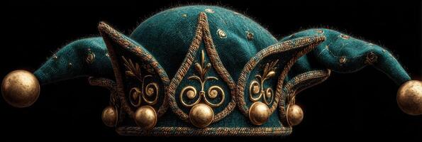 Discovering the Artistry of a Traditional Jester Hat in Vibrant Colors photo