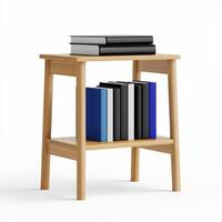Functional book shelf displaying a collection of books perfect for home office or living room in a realistic high-quality image photo