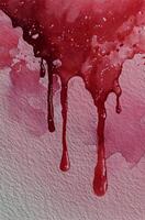 Blood dripping on a white background photo