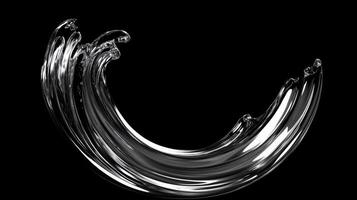 Abstract Grayscale Water Wave Splash photo