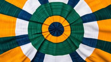 Abstract Colorful Circular Pattern with Pleated Texture photo