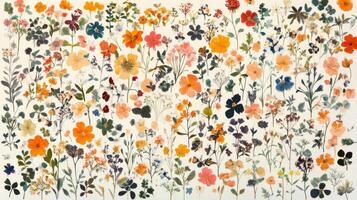 Colorful Floral Pattern Background Texture photo
