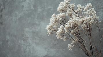 Dried flowers on a textured background photo