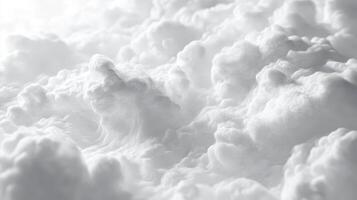 Clouds forming a soft white blanket in the sky photo