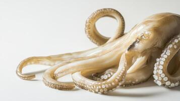 Octopus resting with extended tentacles on surface photo